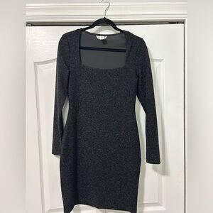 H&M Black Long Sleeve Bodycon Dress
